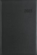 Wochenbuch schwarz 2023 - Bürokalender 14,6x21 cm - 1 Woche auf 2 Seiten - mit Eckperforation - Notizbuch - Wochenkalender - 766-0020