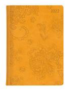 Ladytimer Deluxe Honey 2022 - Taschen-Kalender A6 (10,7x15,2 cm) - Tucson Einband - Motivprägung Blüten - Weekly - 128 Seiten - Alpha Edition